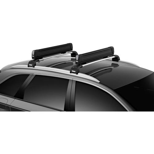 Thule Ski Racks, Black (TH7325B), for Car, Aluminium, 75 kg Load Capacity, Convenient Loading and Unloading of Skis and Snowboards 2 Pack