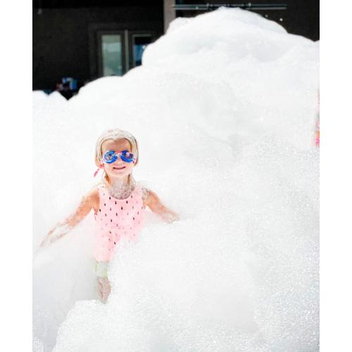 1200W Party Foam Machine, Pool Water Toys, Bubble Machine with 3pcs Foam Granules and Water Tank, Holiday & Birthday, Business Celebrations,