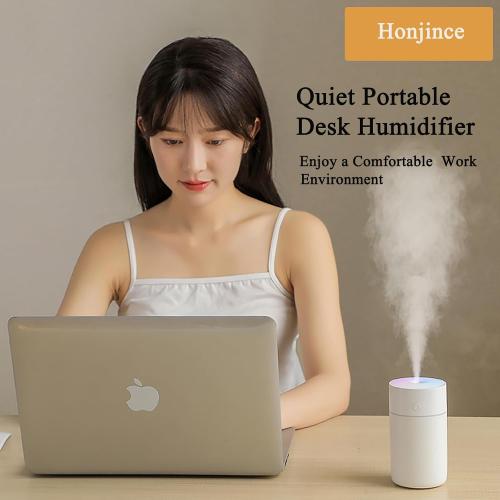 BLACK Humidifier, Humidifiers for Bedroom with Colorful Atmosphere Lights,2 Mist Modes Quiet, Easy to Clean, Small Portable for Plants, Baby, Car, Travel and Office