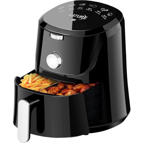 4.2 QT Air Fryer Oven Cooker with Two Independent Frying Baskets, Temperature and Time Control Dishwasher Non-stick Basket 6 Cook Presets