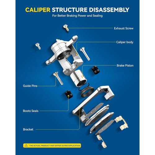 PHILTOP Brake Caliper Front Left Compatible with 1999-2006 Chevrolet Silverado 1500, 2001-2010 Chevrolet Silverado 2500 HD, 1999-2006 GMC Sierra 1500, 2000-2006 Chevrolet Tahoe, 18-4729