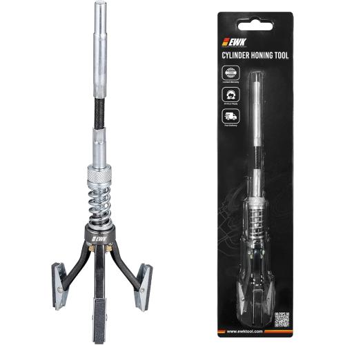 EWK 1 to 2-1/2 Inch 3 Stones Engine Cylinder Hone Tool Adjustable Cylinder Deglazer Piston Honer 220 Grit