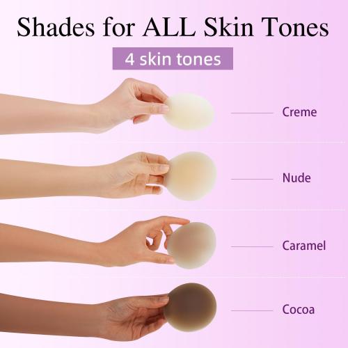 Nipple Covers for Women – Reusable Sticky Silicone Nipple Covers, Seamless Invisible Washable Design with Travel Box