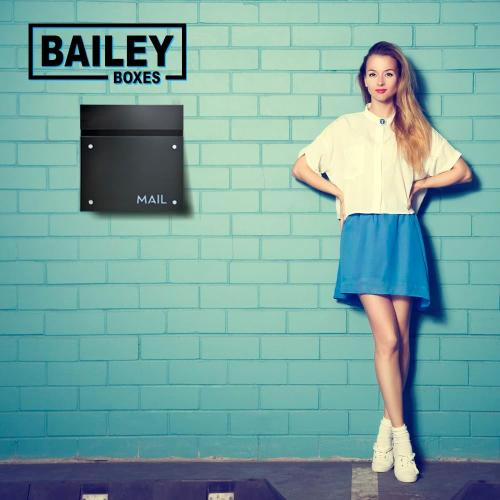Wall-Mounted Modern Locking Mailbox from Bailey Boxes: Enhance Your Home with The Dalton - 14.25 H x 14 W x 5.75 D. Elevate Your Space with This Stylish Addition.