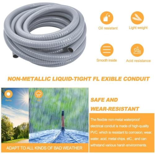 Liquid-Tight Conduit - 2 inch 50 Foot PVC Flexible Non Metallic Liquid Tight Electrical Conduit. 2 Dia