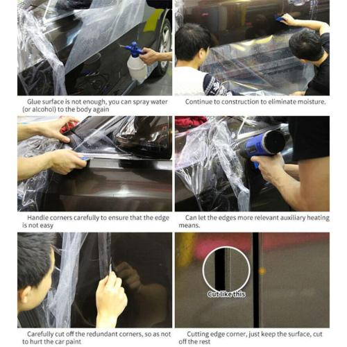ibasenice Car Paint Protection Film: Car Film Vehicle Clear Bumper Film Sticker Auto Anti- Scratch Film, Length: 118. 1, Transparent