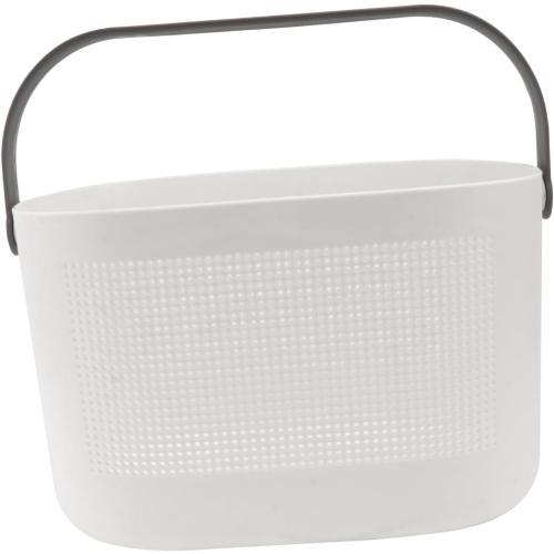 Gray Hollow Wash Basket Capacity Toiletry Container for Bathroom Storage Wash Storage Basket for Organizing Toiletries and Accessories