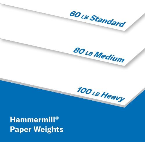 Hammermill Cardstock, Premium Color Copy, 80 lb, 8.5 x 11 - 1 Pack (250 Sheets) - 100 Bright, Made in the USA Card Stock