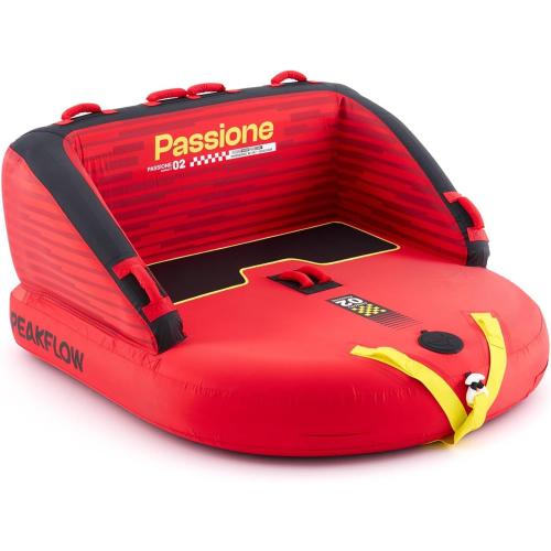 PEAKFLOW Towable Tube,Boat Tube,1-3 Person,Tubes for Boating,PVC Liner and Full Nylon Cover,Lake & Ocean Fun