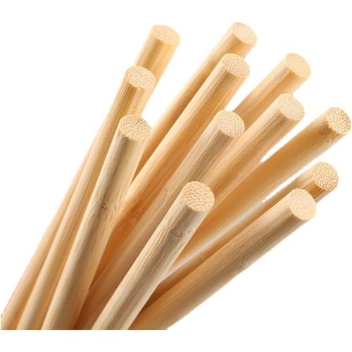 HOPELF 25PCS Dowel Rods Wood Sticks Wooden Dowel Rods - 3/8 x 48 Inch Bamboo Sticks - for Crafts，Hardwood Dowel Rod Assortment，Wooden Rod Sticks Doweling Rods， DIYers.