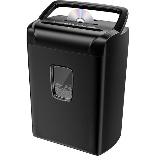 Bonsaii 14-Sheet Paper Shredder for Home Office Use, 10-Minute Cross Cut Shredder with 5.5 Gallons Bin, P-4 High Security Heavy Duty Office Shredder Shred CD/Credit Card