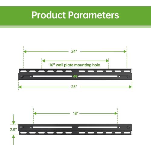 USX MOUNT TV Mount Extension Bracket for Televison Wall Plate, Fitting 16-24 inch Wood Stud and Easy for TV Centering, Max Loading Capacity 154LBS, XAS702