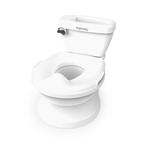 Summer Infant by Ingenuity My Size Potty Pro in White, Toddler Potty Training Toilet, Lifelike Flushing Sound, for Ages 18 Months , Up to 50 Pounds