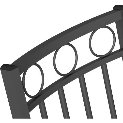 JOIN IRON Folding Dining Chair Set of 2, Rustic Brown Wood Seat with Metal Frame, Foldable Kitchen Chairs, No Assembly Required, Space Saving Chairs for Small Apartment and Dining Room (Black)