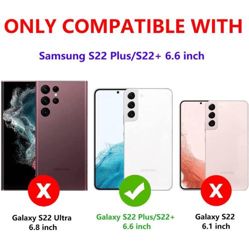 Galaxy S22 Plus Case for Samsung Galaxy S22 Plus Case Military Grade Shockproof Built-in Ring Holder Kickstand Car Mount Armor Heavy Duty Protective Case for Galaxy S22  Plus Phone Case (Blue)