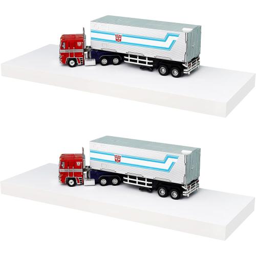 36 Inches Length Floating Shelves, 12 Inches Deep Wall Shelves for Bathroom/Living Room/Bedroom/Kitchen Decor, White Shelves with Invisible Brackets Set of 2