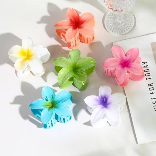 Hawaiian Flower Hair Clips – 6 Pack Colorful Claw Clips for Women & Girls, Large Aesthetic Hair Accessories for Thick or Thin Hair, Summer Beach Vacation Gift