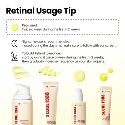 K-SECRET SEOUL 1988 Retinal Eye Cream – Formulated with Advanced Retinal Liposome 4% and Fermented Bean for Dark Circles and Fine Line Care | Korean Skincare, 30ml / 1.01 fl oz