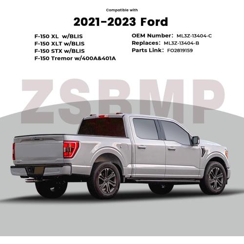 Tail Lights with Bulbs and Harnesses Compatible With 2021 2022 2023 Ford F150 XLT Tremor Halogen W/Blind Spot Rear Light (Right Passenger Side) OEM:ML3Z-13404-C