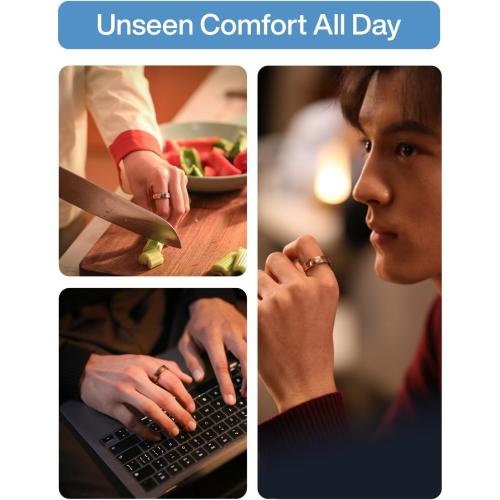 RingConn Smart Health Monitoring Ring - Pale Gold - size 10 - used see the pictures - missing USBC cable