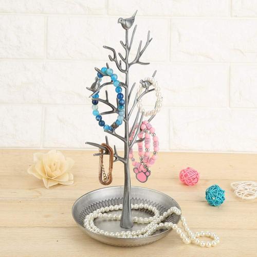 Fashion Jewelry Display Stand Money Tree Earrings Necklace Hanging Jewelry Display Storage Tools(Antique Sliver)