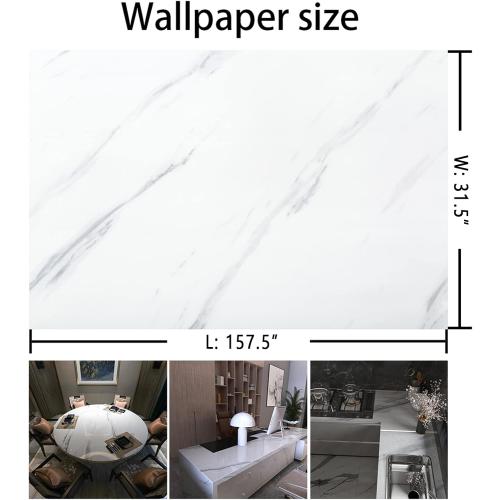 Extra Wide Marble Granite Peel and Stick Wallpaper Ivory White  Smooth Light Countertop Contact Paper for Kitchen Bathroom Self-Adhesive Waterproof Marble Wall Paper Roll Vinyl Wrap
