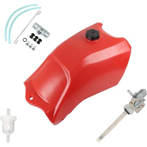 GXYWADY Plastic Fuel Tank with Gas Cap Fuel Gas Tank Replacement for TRX300 Fourtrax 300 1988-1992 Red