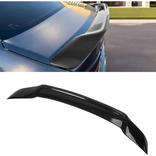 Rear Trunk Lip Spoiler R Style Highkick Wing Compatible with 11th Gen Honda Accord LX/EX/Hybrid Sport/Prime 2023 2024 2025 Sedan Accessories (Carbon Fiber)