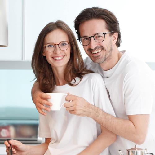 Exquisite Round Ultralight Progressive Multifocus Reading Glasses Women Men Durable Blue Light Blocking Anti EyeStrain/UV Multifocal Readers Spring Hinge（Mid-Near Range 3ft,Top is Not 0）2.5 Clear