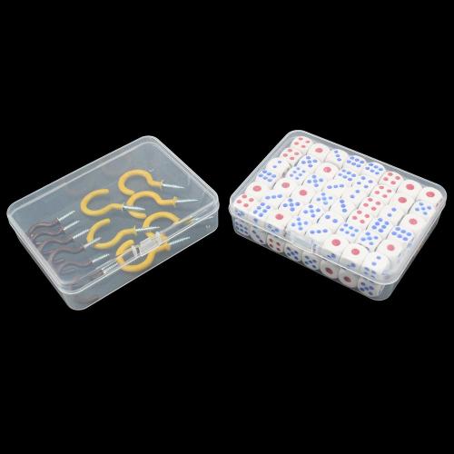 6-Pack Rectangular Plastic Storage Containers Box with Hinged Lid for Beads and Crafts, 4.5 x 3.3 x 1.1 inch / 115 x 85 x 28 mm (Translucent)