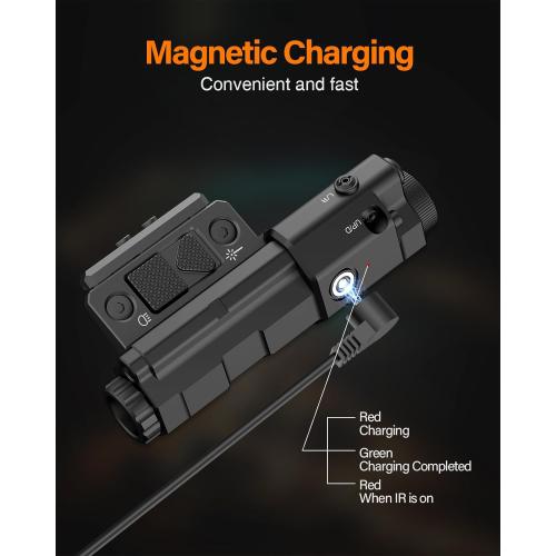 Mlok Picatinny Mounted 940nm IR Illuminator Flashlight IR Laser Combo for Night Vision Scope, Rechargeable Infrared Scope Hunting Light for Night Vision Optics (Must be Used with Night Vision Devices)