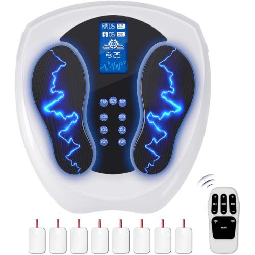 Neuropathy Pain Relief for Feet Massager Pro, 3D EMS Foot Massager for Neuropathy 8 TENS Pads, Electric Foot Health Nerve Muscle Stimulator Circulation for Plantar Fasciitis - FSA HSA Approved