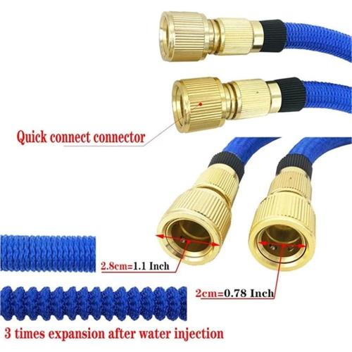 Water Pipe Hose Household High Pressure Car Wash Water Explosion-Proof Teles Hose Watering (15m After Water)