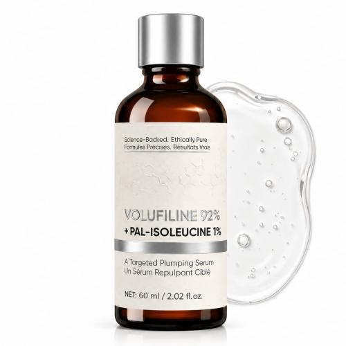 Volufiline 92%   Pal-Isoleucine 1% Serum, Face Plumping Serum for Eye Area, Cheeks & Smile Lines, Helps Skin Look Smoother & Firmer, Lightweight Fast Absorbing Formula, 60ml