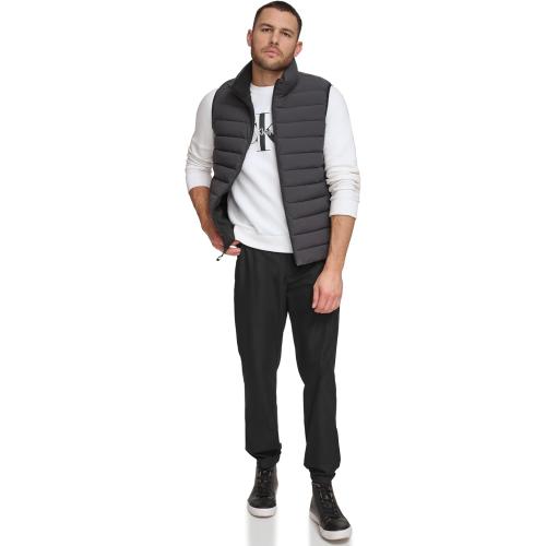 Large   Calvin Klein mens Lightweight Insulated Quilted Zip Front Puffer Vest