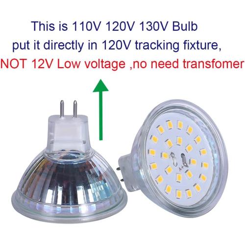 mr16 led Bulb dimmable 120v 110V 5w 2700K Warm White Soft White Spot Light Equivalent to 50w Halogen Bulb for Tracking Light MR16 Fixture