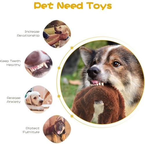 Dog Squeak Toys, No Stuffing Plush Dogs Chew Toy Bundle for Small Medium Large Breed Chewer Tough Durable Squeaky Pet Fetch Puppy Teething Chewing Interactive to Keep Them Busy Best Birthday Gift