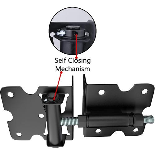 Self Closing Gate Hinges, Heavy Duty for Vinyl/Wood/Metal Fence, Pack of 2, with Slef-Tapping Screws and Adjuster Tool