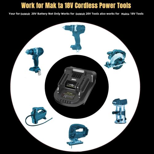 for Milwaukee to for Makita Battery Adapter (for M18 Battery Work for Makita 18V Tool)