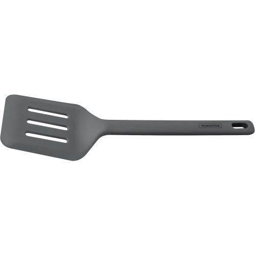 Tramontina 25810/160 TRAMONTINA 25810/160 Perforated Turner Molde 11.8 inches (30 cm) Gray Silicone Turner Heat Resistant Dishwasher Safe Made in Brazil NEEDS CLEANING