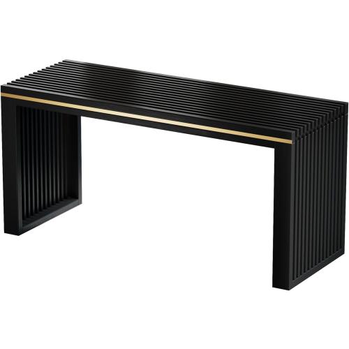 Wisuce Essentials Bamboo Indoor Long Dining Bench, Outdoor Modern Wood Benches 35 Inch Bamboo Bench for Living Room Hallway Bedroom Bathroom