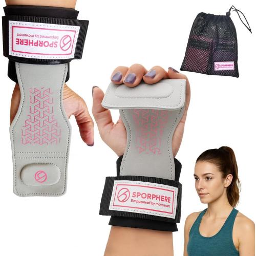 Premium Crossfit Grips for Women – Anti-Slip Lifting Grips & Wrist Straps for Weightlifting, Workout, Deadlift, Pull-Ups, Barbell, Easy-to-Clean, Odor Free, Size Small & Medium