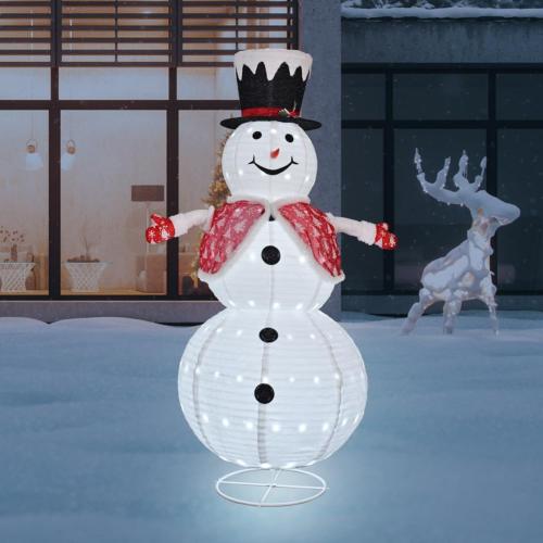 6FT Snowman Outdoor Christmas Decorations with 190 LED Lights，Lighted Snowman with Top Hat   Vest   Glove for Xmas Indoor and Outdoor Lawn Garden Yard Holiday Decor