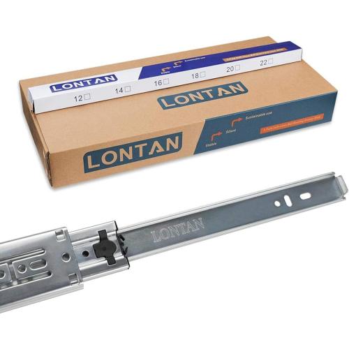 LONTAN 1 Pair Side Mount Heavy Duty Drawer Glides 22 inch Soft Close Drawer Slides 100 LB Capacity Ball Bearing Full Extension Cabinet Rails