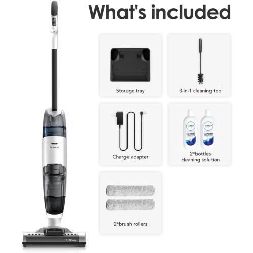 Tineco iFLOOR 2 Complete Cordless Wet Dry Vacuum Floor Cleaner and Mop, One-Step Cleaning for Hard Floors, Great for Sticky Messes and Pet Hair