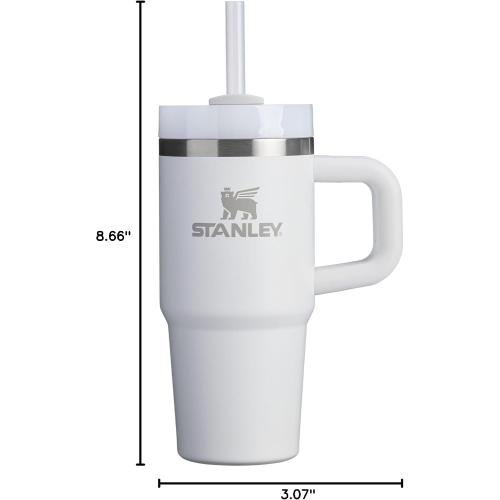 HAS GOLD DOTS Stanley Quencher H2.0 Tumbler with Handle and Straw 14 oz | Flowstate 3-Position Lid | Cup Holder Compatible for Travel | Insulated Stainless Steel Cup | BPA-Free | Frost