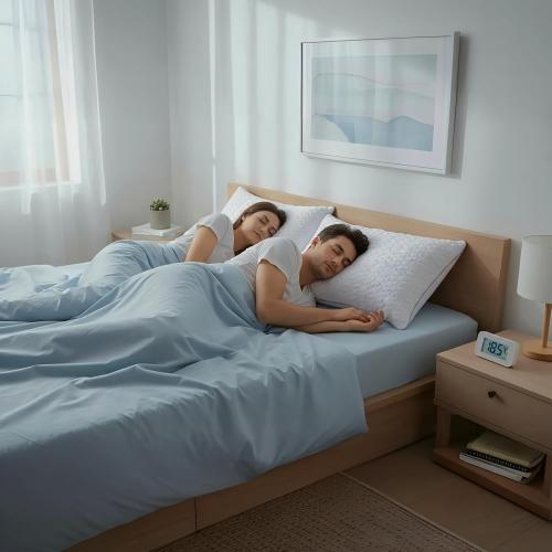 Cooling Pillows Queen Size Set of 2, Shredded Memory Foam Pillows, Adjustable Firm Bed Pillows Cool Cold Pillow for Hot Side Back Stomach Sleepers with Removable Washable Cover, 20 x 30, White