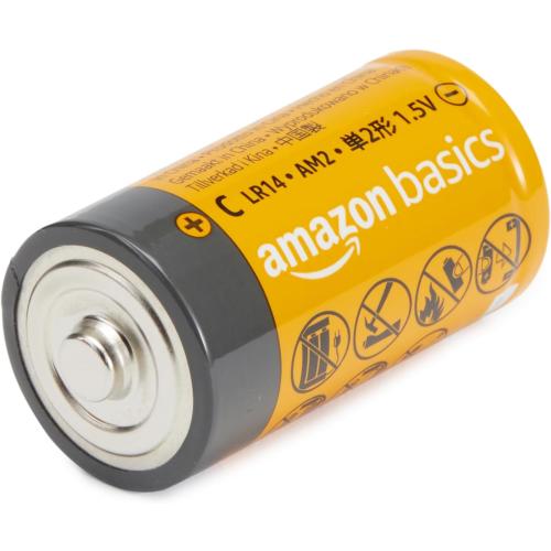 Amazon Basics 24-Pack C Cell Alkaline All-Purpose Batteries, 1.5 Volt, 5-Year Shelf Life