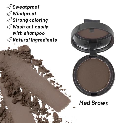 SOVONCARE Hairline Powder - Root Touch Up & Gray Hair Concealer for Men and Women, Instantly Covers Thinning Hair and Bald Spots, Natural-Looking Coverage Medium Brown