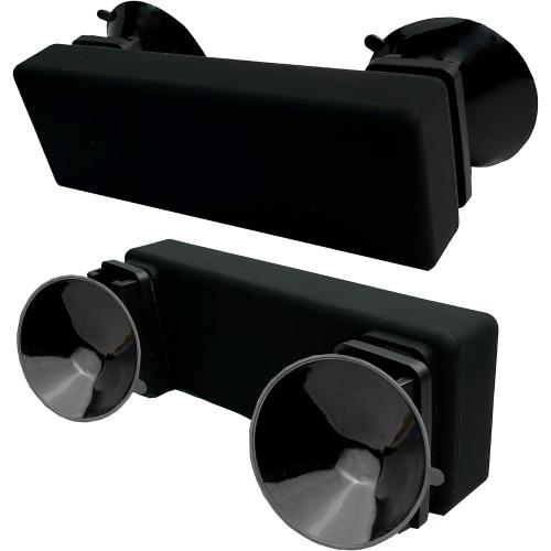 Silicone Skin   Holders for The New Rectangular EZ Pass with Interlocking Strips (NJ, PA...) - Includes Strong Suction Cups and Plastic Holders for an All-Black Look